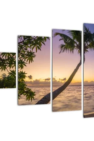 Schilderij - Palmbomen op het strand Szybka dostawa