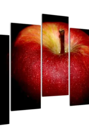 Najlepsza cena Schilderij - Appel op zwarte achtergrond