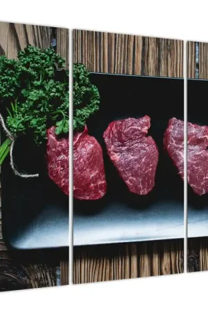 Schilderij - Vlees op bord Ostatnia szansa