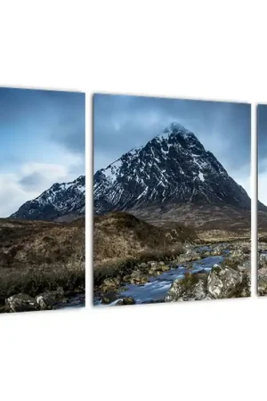Schilderij - Berg en rivier Wyprzedaż
