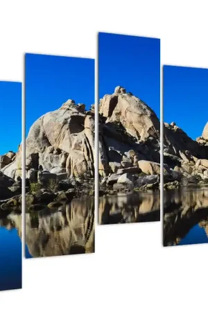 Nowość Schilderij - Weerspiegeling van rotsen