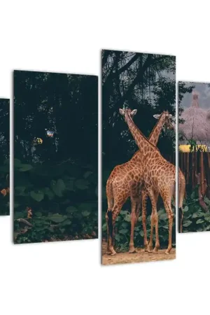 Promocja Schilderij - Twee giraffen