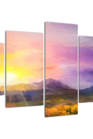 Schilderij - Bij zonsopgang Wysoka jakość