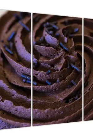 Schilderij - Chocolade cupcake Wysoka jakość