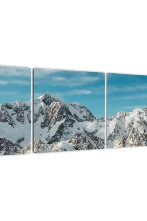 Schilderij - Besneeuwde bergtoppen, Fiordland Ekspresowa dostawa