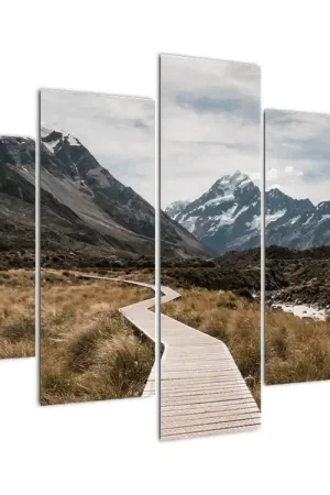Wysoka jakość Schilderij - Voetpad in het dal van Mt. Cook