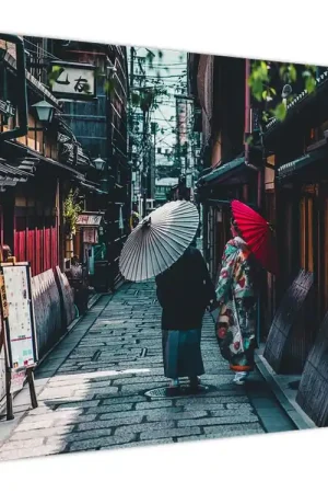 Schilderij - Wandeling door Tokio Nowość