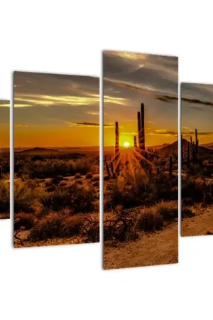 Zamów teraz Schilderij - Eind van de dag in de woestijn van Arizona