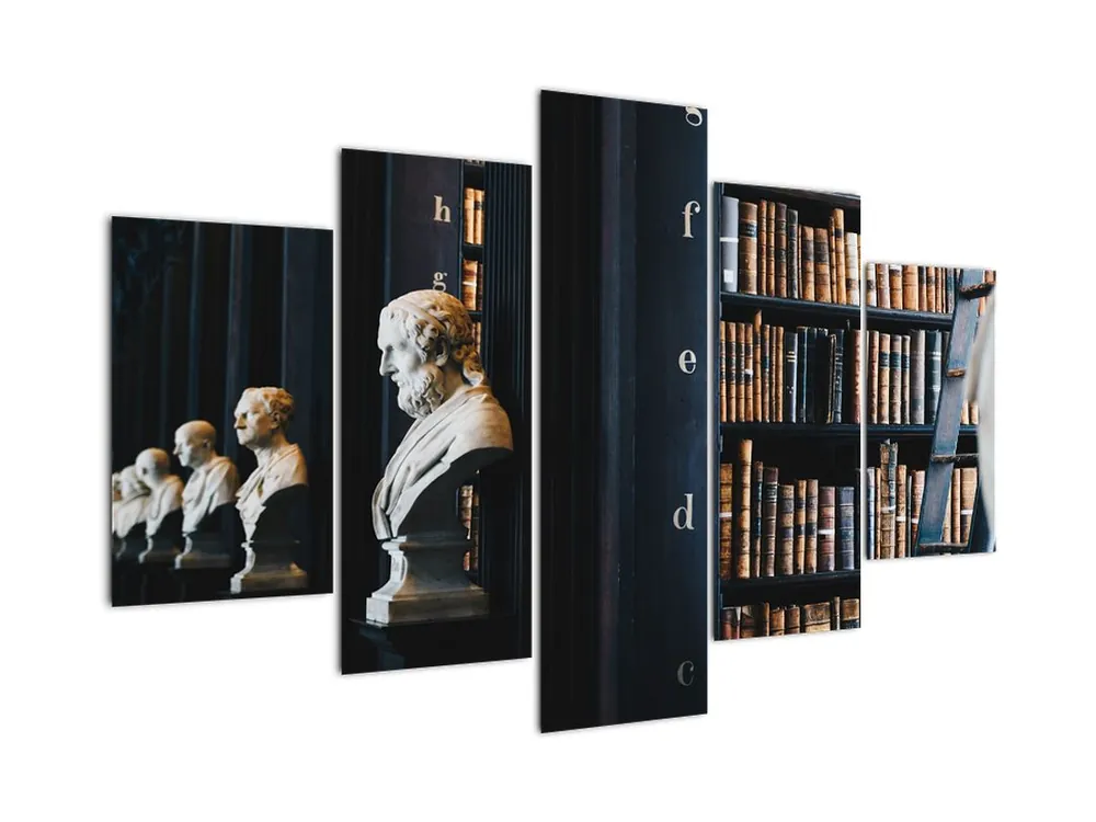 Darmowa dostawa Schilderij - In de bibliotheek