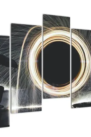 Oferta Schilderij - Lichtshow in de regen