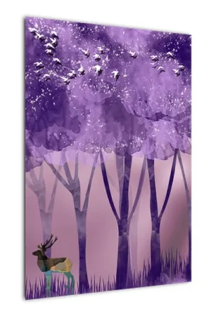 Schilderij - Herten in magisch bos Zwrot pieniędzy