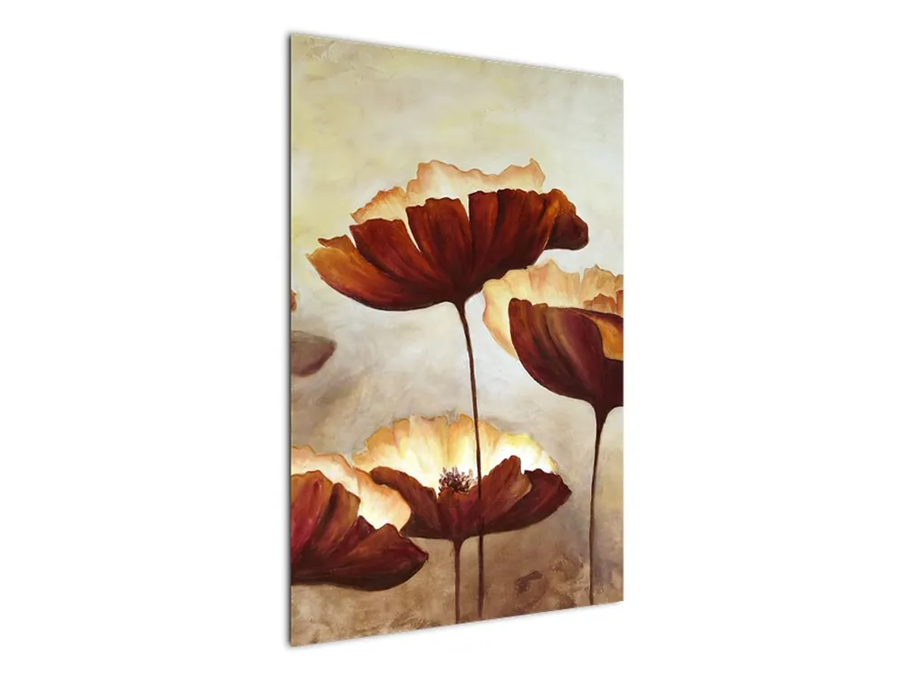 Schilderij - Rode bloemen Promocja