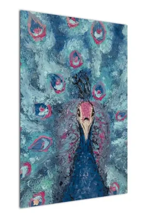 Schilderij - Geschilderde pauw Rabat