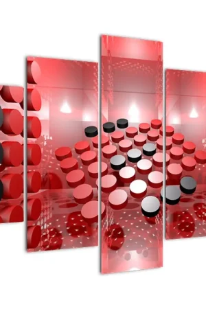 Schilderij - Drukknop abstractie Oryginalny