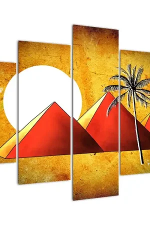 Oferta limitowana Schilderij - Geschilderde piramiden in Egypte