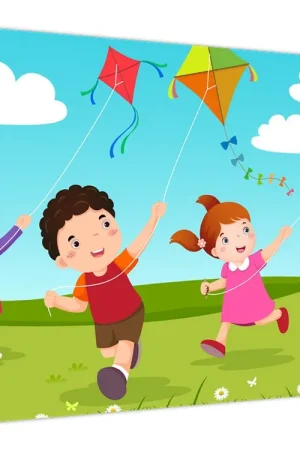 Schilderij - Vliegerende kinderen Oferta limitowana