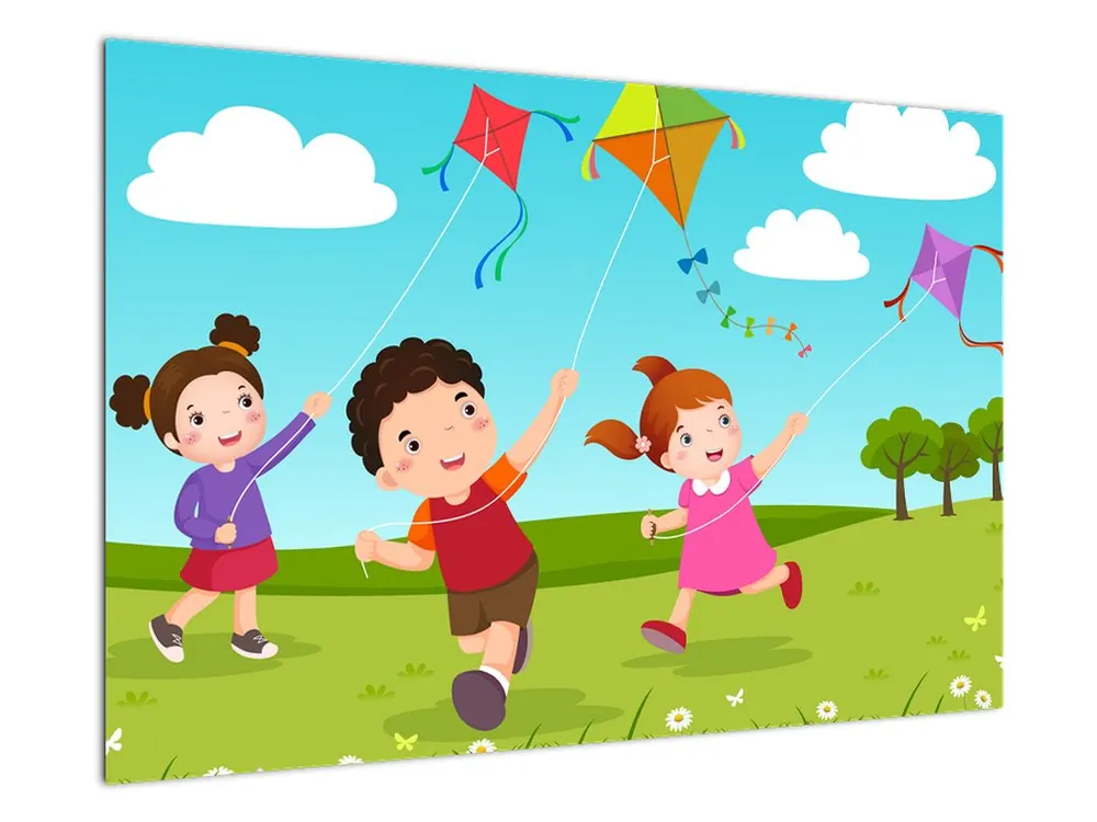 Schilderij - Vliegerende kinderen Oferta limitowana