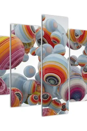 Schilderij - Geschilderde ballen Zwrot pieniędzy