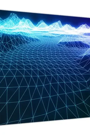 Schilderij - Bergen in computermodel Kup teraz