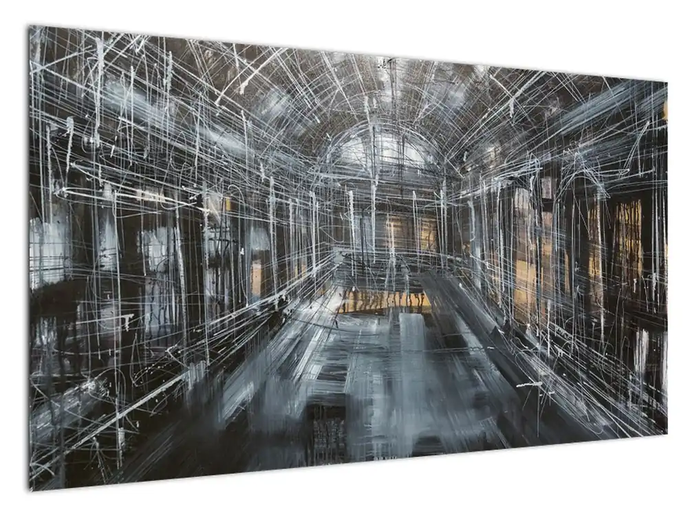 Nowość Schilderij - Interieur van oud gebouw