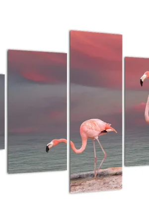 Bezpieczna płatność Schilderij - Flamingo´s