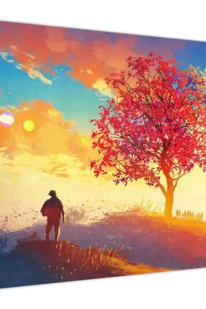 Najlepsza cena Schilderij - Boom op heuvel