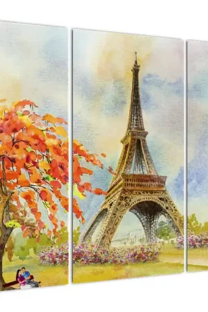 Schilderij - Geschilderde Eiffeltoren Najlepsza cena