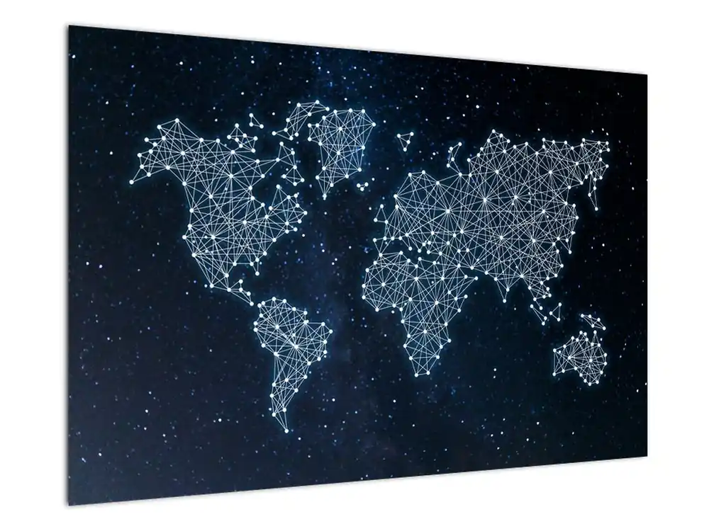 Schilderij - Astronomische wereldkaart Niska cena