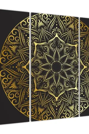 Schilderij - Gouden abstractie Oryginalny