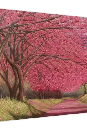 Schilderij - Bomen in bloei Szybka dostawa