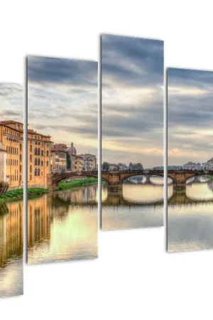 Schilderij - Brug over een rivier Niska cena