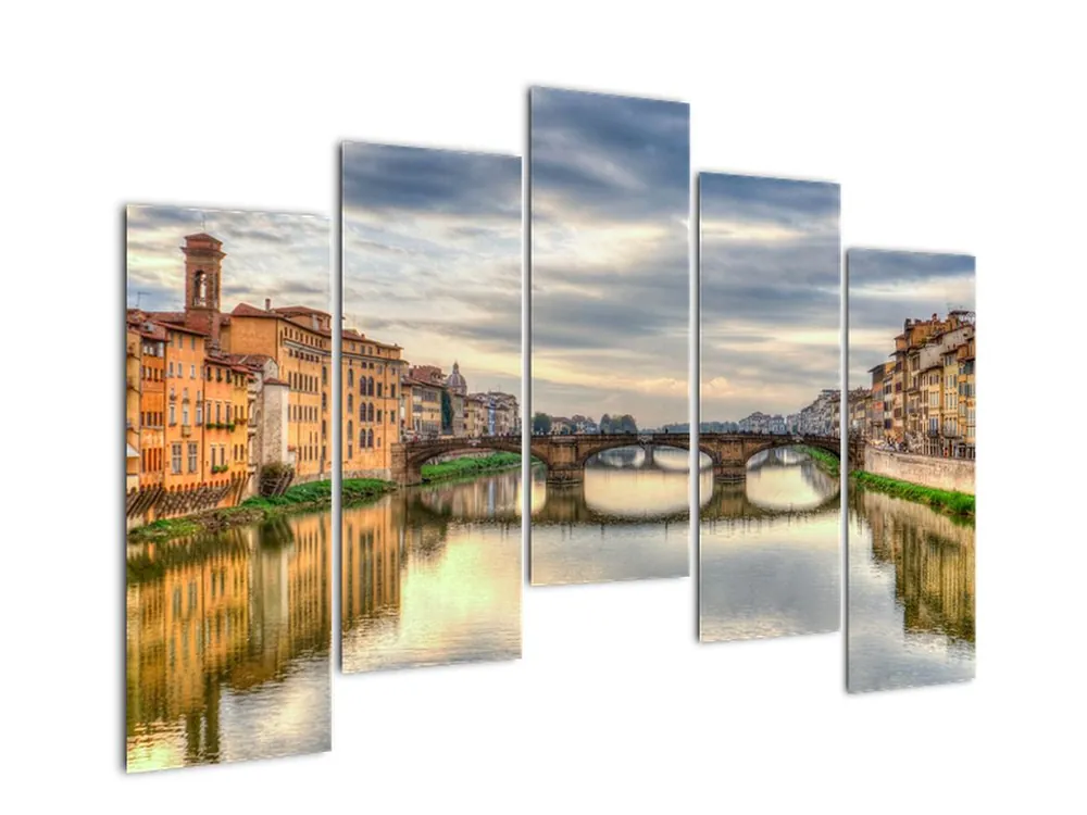 Schilderij - Brug over een rivier Niska cena