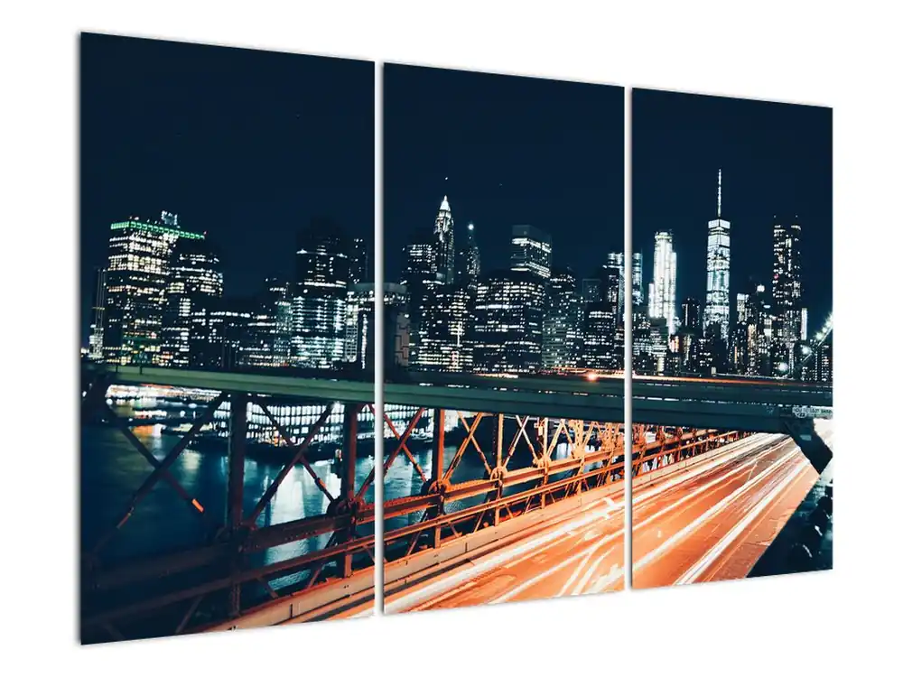 Schilderij - Stad bij nacht Wysoka jakość
