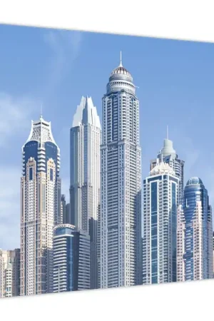 Zwrot pieniędzy Schilderij - Wolkenkrabbers