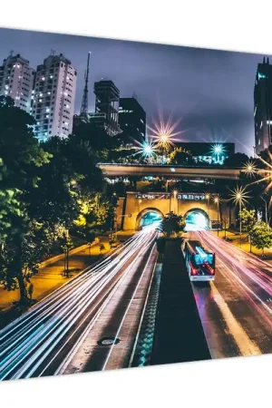 Niska cena Schilderij - Stad bij nacht