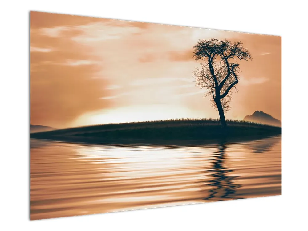 Kup teraz Schilderij - Boom op een eiland