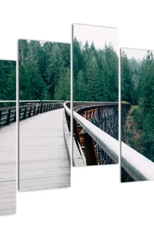 Schilderij - Brug naar de boomtoppen Ekspresowa dostawa