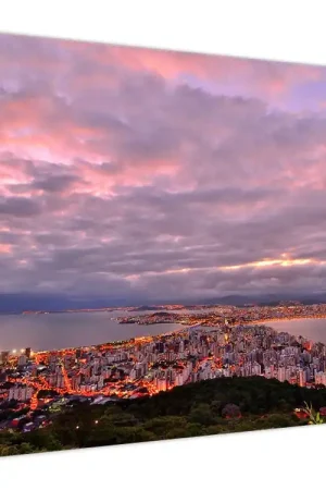 Rabat Schilderij - Stad in de schemmering