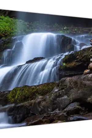 Schilderij - Waterval Autentyczny