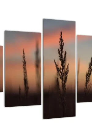 Schilderij - Silhouet van een plant Oryginalny