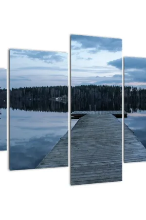 Rabat Schilderij - Pier op een meer