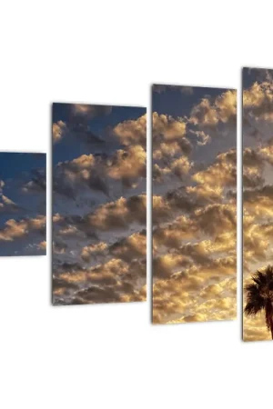 Najlepsza cena Schilderij - Palmbomen met wolken