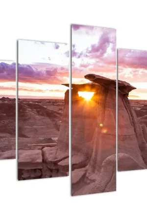 Schilderij - Zonsondergang in de woestijn Oferta limitowana