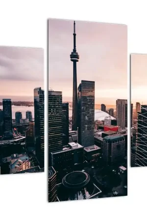 Schilderij - Uitzicht op stadscentrum Darmowa dostawa