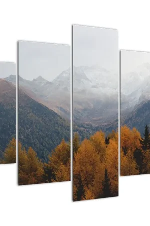 Schilderij - Uitzicht op bergkammen Najlepsza cena