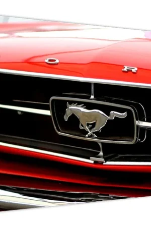 Schilderij - Rode auto, detail Nowość