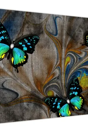 Schilderij - Stralende vlinders op een schilderij Ostatnia szansa