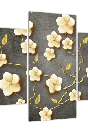 Schilderij - Gouden struik op een zwarte achtergrond Oferta limitowana