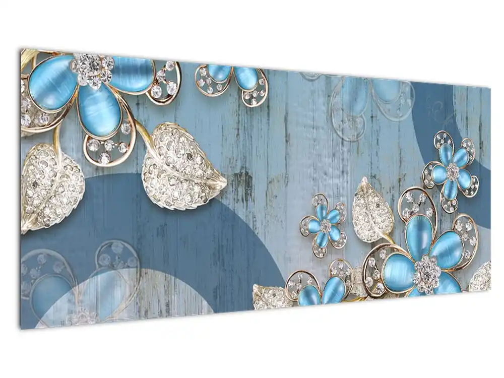 Oferta Schilderij - Blauwe bloemen