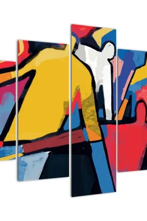 Schilderij - Abstractie mannen Autentyczny